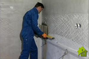 подготовка стен для укладки плитки