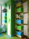 Зелено голубая детская комната с ра...